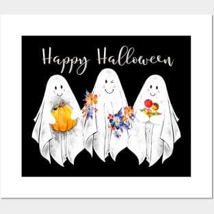 Happy Halloween Ghosts Posters and Art